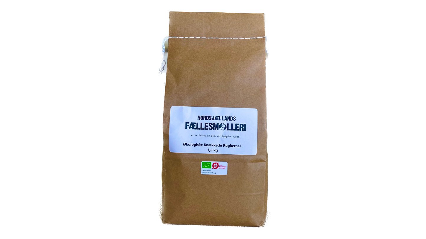 Øko Knækkede Rugkerner – Stenkværnet 1,2 kg